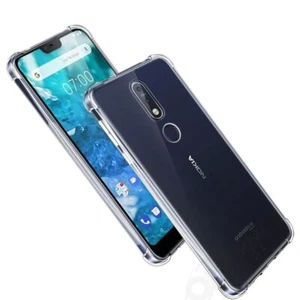Nokia 3.1 Plus Custodia Trasparente Per Smartphone Case Cover Bumper - Foto 1 di 3