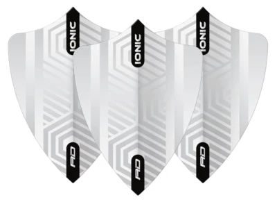 RedDragon IONIC Dart Flights Freestyle White 3 Sets (9 Total) Hardcore Thick