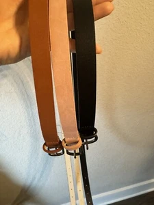 Lot of 3 Girls Belts Size L (38 in) Black, Brown, Pink. - Picture 1 of 3