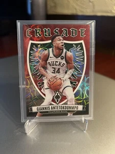 2023-24 Phoenix Basketball Giannis Antetokounmpo Crusade International Red 22/75 - Picture 1 of 8