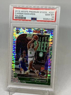 2019 Hoops Premium Stock RC Carsen Edwards Pulsar Rookie #227 PSA 10 GEM T - Image 1 of 4