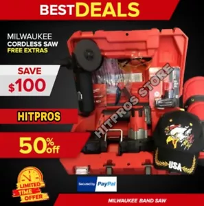 MILWAUKEE M12 CORDLESS BAND SAW,NEW, 2 BATTERIES, FREE GRINDER, FAST SHIP - Picture 1 of 12