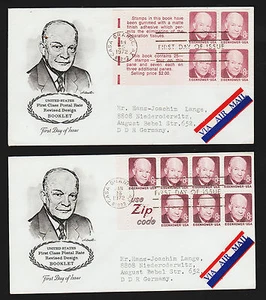 OPC 1972 Casa Gande AZ 8c Eisenhower Booklet Panes Artmaster FDCs Sc#1395c&d - Picture 1 of 1
