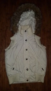  Women's Winter Vest REFUGE Size Small White with Removable Hood **PS** - Picture 1 of 6