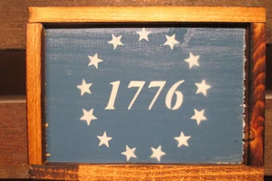 Letrero de madera de aspecto rústico de granja 1776 decoración de pared ¡Hecho en Estados Unidos!! - Imagen 1 de 4