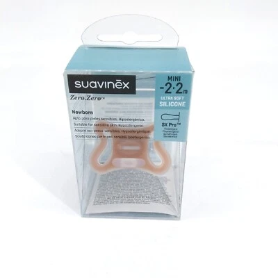 Suavinex Schnuller Zero Zero Schnuller mit Sauger SX Pro Mini2 bis 2 Monate Step