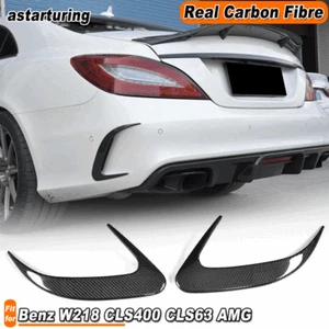 Ajuste para Benz W218 CLS400 CLS550 CLS63 AMG 2015-18 aletas traseras de carbono ventilaciones canards - Imagen 1 de 11