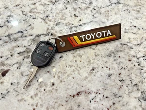 New Brown Retro Stripes TRD Offroad Keychain for Toyota 4Runner Tacoma Tundra FJ - Picture 1 of 2