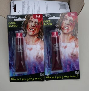 6 x Amscan Fake Blood 28ml Tube Halloween Fancy Dress Horror Vampire Zombie - Picture 1 of 3
