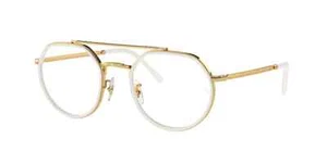 NEU Autentic Ray Ban Clubmaster RB3765 2500 weiß/gold Demogläser 49-22 - Bild 1 von 6