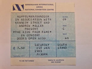 The Kids From Fame In Concert - 1983 Birmingham NEC Original Ticket  #W892 - Bild 1 von 2
