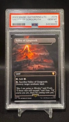 Valley Of Gorgoroth - MTG #376 - Lord of the Rings LOTR - PSA 10 - GEM MINT - Image 1 of 2
