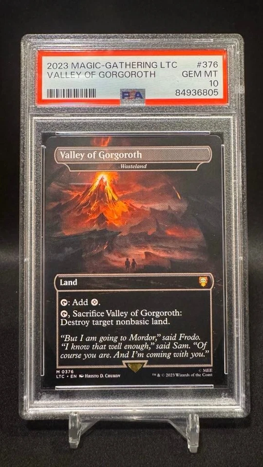 Valley Of Gorgoroth - MTG #376 - Lord of the Rings LOTR - PSA 10 - GEM MINT - Image 1 of 2