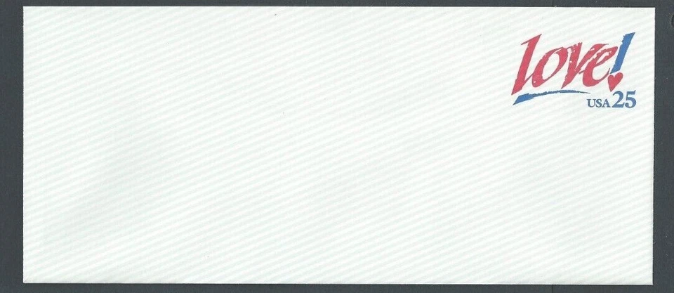 U616 25c Red & Blue On White Mint Entire Size 21  - Image 1 of 1