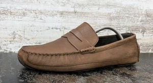 Cole Haan Wyatt Penny Mocasines de Conducción Zapatos 10.5 Marrón Cuero Nobuck C35782 - Imagen 1 de 16