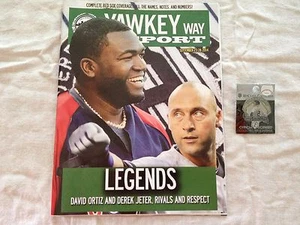 Combo Derek Jeter Final Game Program Scorecard (Fenway) and Pin (Yankee Stadium) - Picture 1 of 5