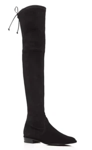 NEW Stuart Weitzman Lowland Flat Stretch Suede Over The Knee Boots 10.5 M - Picture 1 of 6