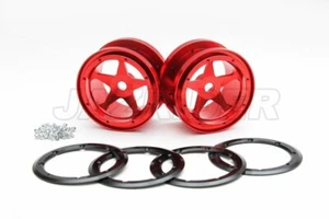 Jazrider Aluminum 2.2" 5-Spoke Beadlock Wheels(Red)For Axial Traxxas RC Crawler - Picture 1 of 1