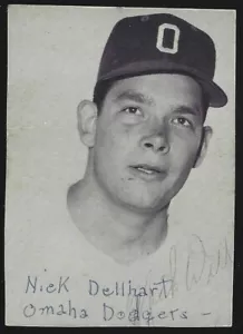 Seltene 1962 Nick Dellhart Omaha Dodgers Baseballkarte - Bild 1 von 1