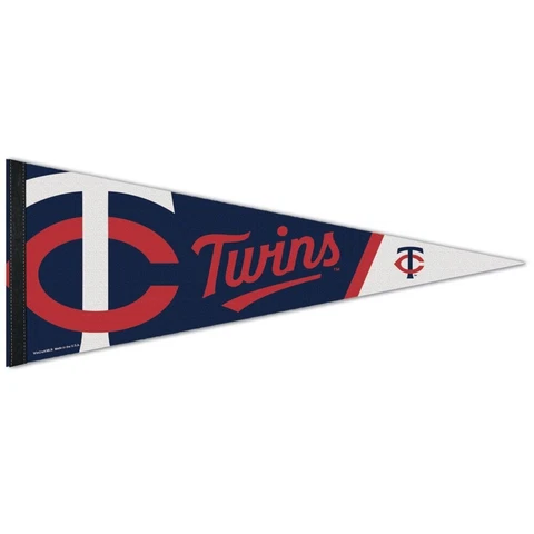 MINNESOTA TWINS NEW LOGO PREMIUM QUALITY PENNANT 12"X30" BANNER MLB LICENSED Cover