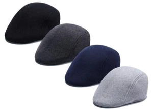 Mens Padded Flat Cap Gatsby Baker Boy Hat Lightweight Plain Newsboy Cap One Size - Picture 1 of 1
