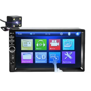 7"" Universal MP5 FM Stereo Radio Player Touchscreen Bluetooth Rückfahrkamera - Bild 1 von 12