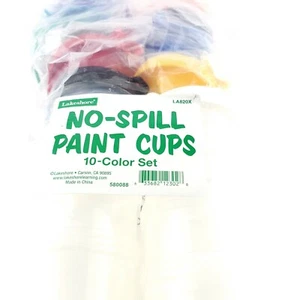 Lakeshore kein Verschütten Farbbecher 10er Set Farbe 4' hoch mehrfarbig sicher USA Verkäufer - Bild 1 von 9
