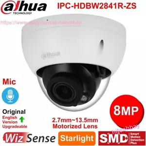Dahua WizSense 4K 8MP IPC-HDBW2841R-ZS Vari-focal 5xZoom Dome IP Camera PoE SMD+ - Picture 1 of 8