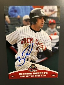 Minnesota Twins BRANDON ROBERTS autographed 2007 Grandstand New Britain RockCats