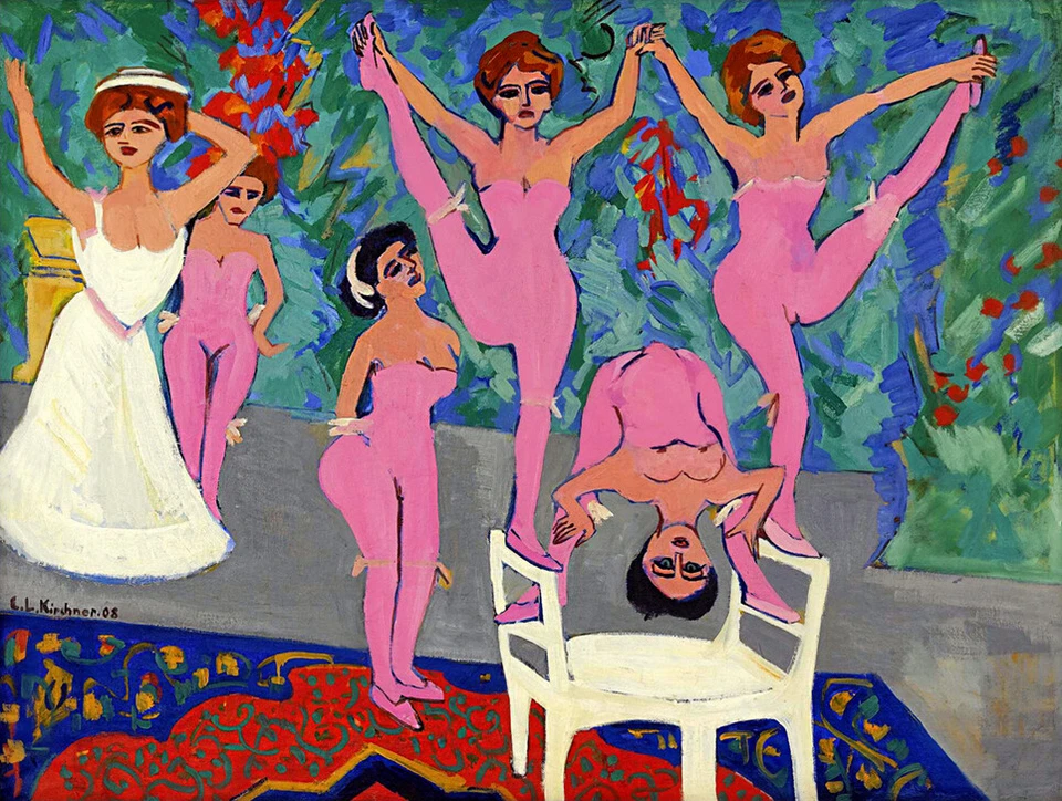 ERNST LUDWIG KIRCHNER VARIETY SHOW EXPRESSIONISM ART PRINT GICLEE FINE CANVAS - Image 1 of 1