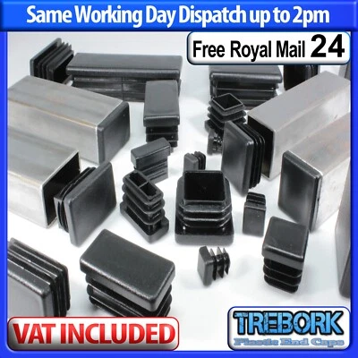 Square & Rectangle POST End Caps Plastic Inserts Blanking Plugs Hollow section - Image 1 of 2