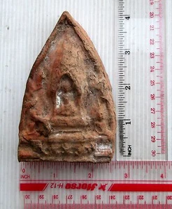 RARE! Hariphunchai Period Terracotta Buddhist Votive Amulet Relic - Picture 1 of 1
