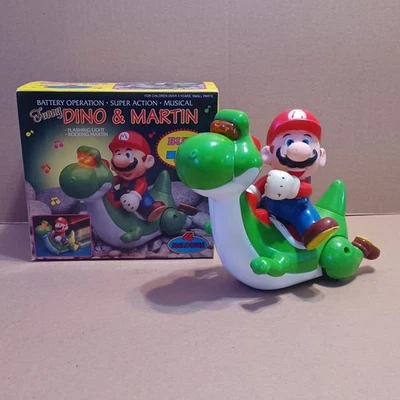 1996 Vintage Mario Riding Yoshi Dino and Martin Boxed Battery Operated NO WORK - Image 1 of 4