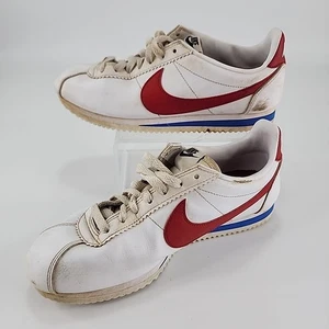 Nike Classic Cortez Bianco Rosso 807471-103 Donna Taglia 7.5 Forrest Gump - Foto 1 di 9
