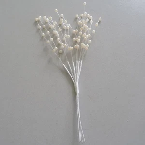 Aerosol de Perlas Panícula de Granos Ramas F. Ramo de Novia Boda 19 CM Crema - Imagen 1 de 5