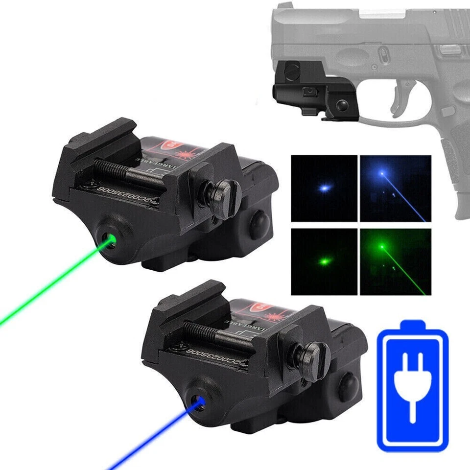 USB Rechargeable Green Blue Laser Sight For Pistol Glock 17 19 Taurus G2C G3 G3C - Image 1 of 4