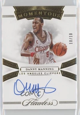 2019-20 Panini Flawless Momentous Auto Gold /10 Danny Manning #MA-DMG Auto - Image 1 of 2