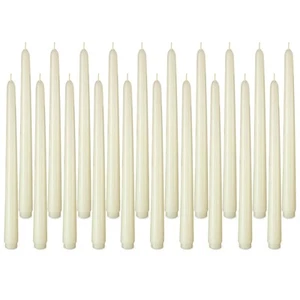 Ivory 10 Inch Taper Candles, 20 Packs Unscented Dripless Tall 8 Hours Burning... - Picture 1 of 7