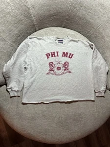 VTG Phi Mu Ultimate Hanes Sweatshirt XG/TG Sorority College USA - Picture 1 of 5