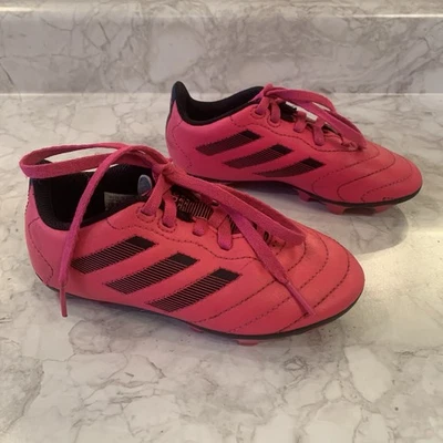 Adidas Soccer Cleats Kids Size 11K Hot Pink Black - Image 1 of 4