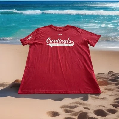 Camiseta Suelta St Louis Cardinals Under Armour Roja Blanca #2 M. Kurkjian Hombres 2XL Foto 1 de 4