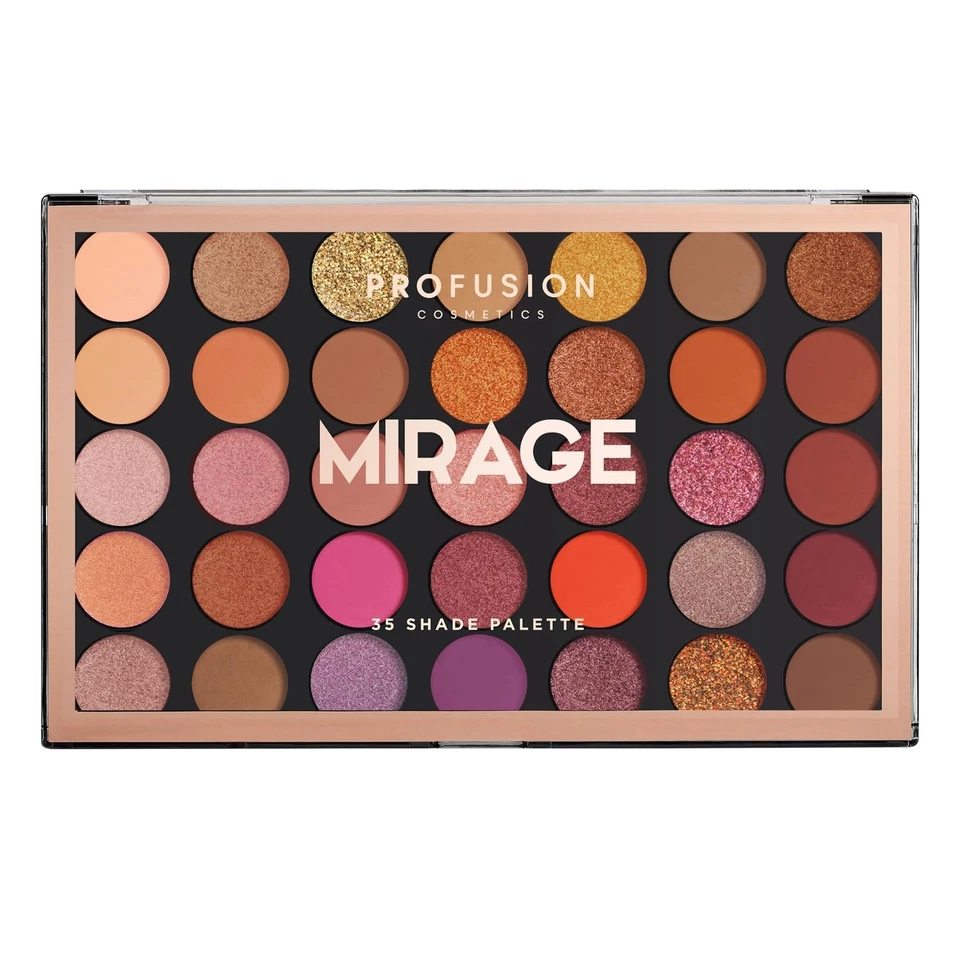 35 Shade Mirage Eyeshadow Palette, Ultra Pigmented Powder Bright Vibrant Colo... - Image 1 of 4