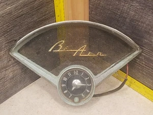 1955 - 56 Chevrolet Chevy Bel Air Dash Speaker Grill Clock Bezel Trim Molding - Picture 1 of 13