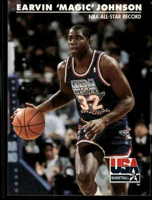 1992 SkyBox USA #34 Earvin "Magic" Johnson - Image 1 of 2