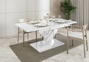 Esstisch BONDIE -  Ausklappbar, Tisch, Wohnzimmer, Esszimmertisch, Hochglanz - Bild 1 von 11