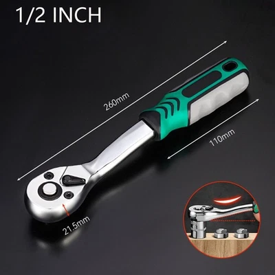 38 Inch Ratchet Wrench 72 Tooth Rotating Drive 1 4 3 8 1 2 Inch Options - Image 1 of 4