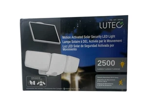 LUTEC Motion Activated Solar Security Light 2,500 LM 59 ft Motion Sensor Weather - Picture 1 of 5