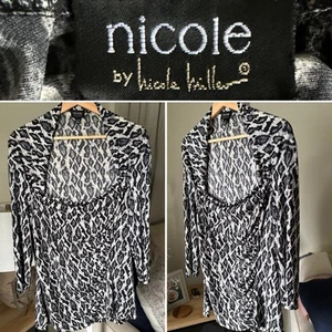Nicole by Nicole Miller Damen Bluse schwarz/weiß Größe XL - Bild 1 von 7