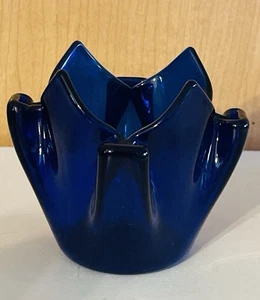 Pañuelo votivo PartyLite azul cobalto candelabro zafiro 3 pulgadas de alto - Imagen 1 de 4