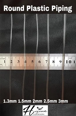 BIRDLOVERS ROUND CLEAR PLASTIC PIPING CORD 1.5mm 2mm 3MM UPHOLSTERY TRIMMING CARS SOFA BAGS